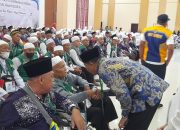 Kloter III dari 6 Daerah Tiba di Ahmed, Pejabat Pemkab Labuhan Batu Lengkap Menyambut Jamaah