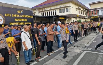 Polrestabes Medan Gelar Apel Sabuk dan Kentongan Kamtibmas Serta Halal Bihalal Idul Fitri 1447 H