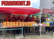 Jum’at Berkah, Ranting Pemuda Pancasila Sukaramai II Bagikan 150 Paket Makanan kepada Jamaah