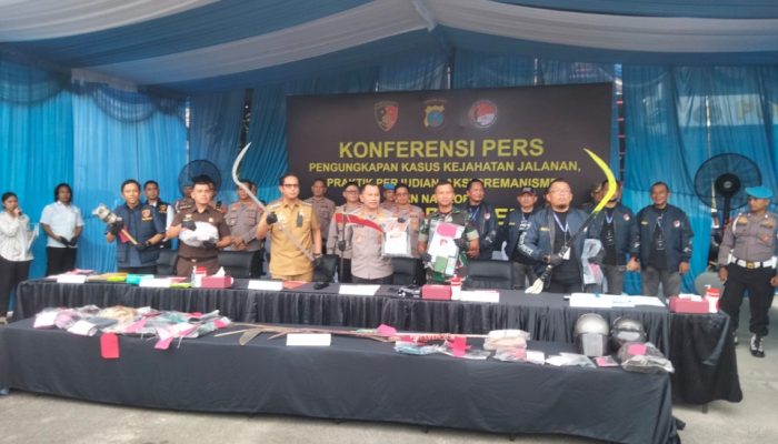Hanya 15 Hari Kerja, Tim Gabungan Polrestabes Medan Ungkap 142 Kasus Kejahatan Jalanan dan 178 Tersangka