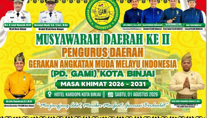 Hari Ini PB GAMI Buka Musywil II PD GAMI Binjai, Wan Rudi Iskandar Baros Siap Besarkan GAMI