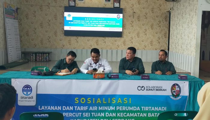 Perumda Tirtanadi Gelar Sosialisasi Layanan Tarif Air Minum di Percut Sei Tuan Dan Batang Kuis Kabupaten Deli Serdang