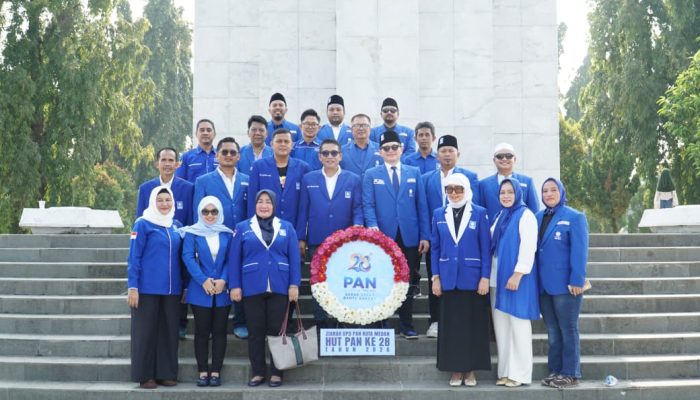 Sambut HUT PAN Kota Medan, Pengurus Gelar Upacara dan Tabur Bunga di TMP Nasional Medan