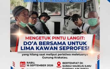 DPW IMO Sumut Gelar Do’a Bersama Untuk Lima Jurnalis Yang Hilang Meliput Erupsi Anak Gunung Krakatau