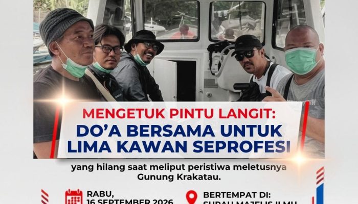 DPW IMO Sumut Gelar Do’a Bersama Untuk Lima Jurnalis Yang Hilang Meliput Erupsi Anak Gunung Krakatau