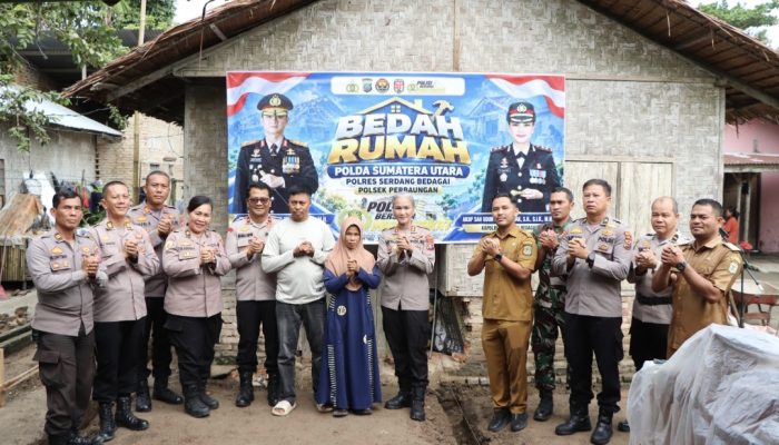 Wujud Nyata “Polisi Bersama Masyarakat”, Polres Sergai Lakukan Bedah Rumah Seorang Bilal Mayat di Perbaungan